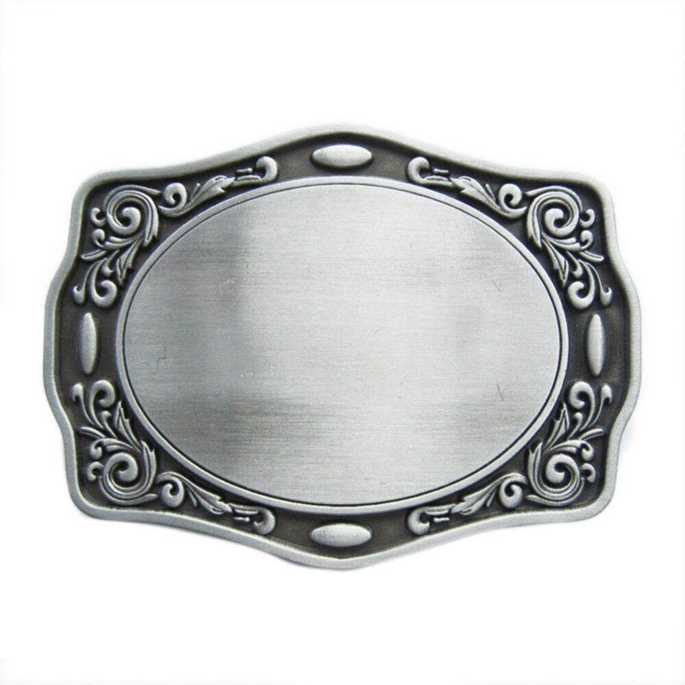 7928 Vintage Style Western Flowers Trims Custom Blank Belt Buckle